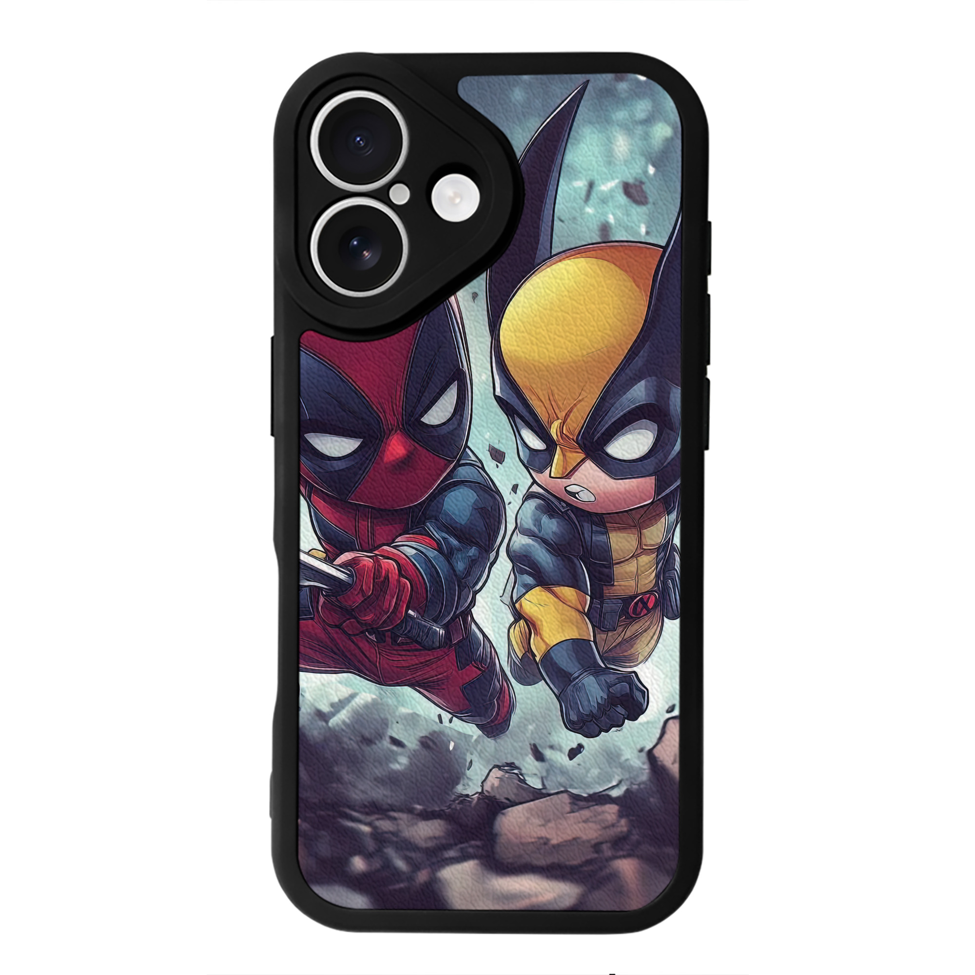 （画像用） Deadpool デッドプール 【iPhone 16シリーズ対応】シリコンスマホケース（レザー調） 材質：シリコン